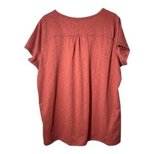 L.L. Bean Womens Workout Shirt T-Shirt Short Sleeve Gym Hiking 2X XXL Pumpkin